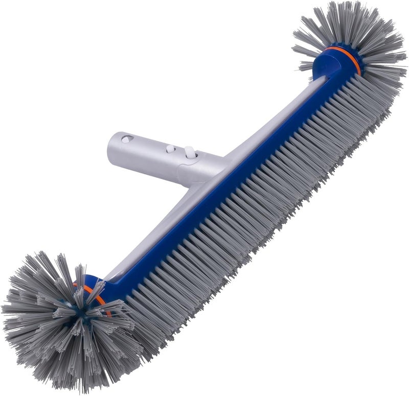 POOLAZA 360 Degree Pool Brush - Heavy Duty, Premium Bristle & Aluminum Handle for Inground & Above-Ground Pools - Image 1